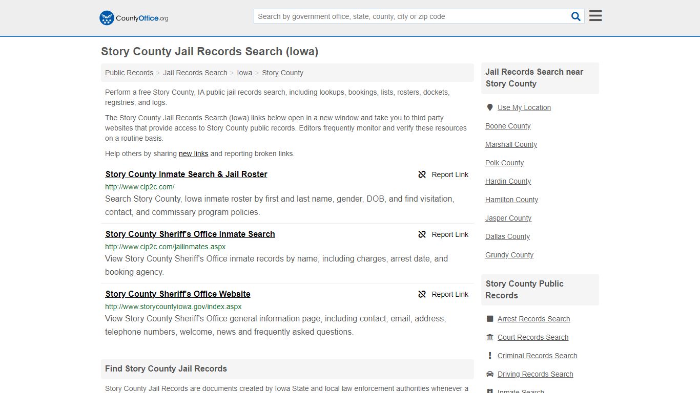 Jail Records Search - Story County, IA (Jail Rosters ...