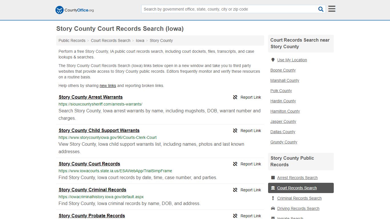 Court Records Search - Story County, IA (Adoptions ...